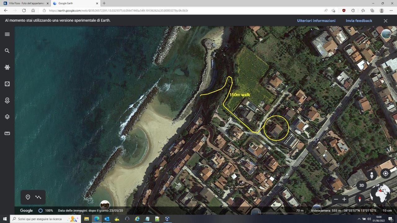 Villa Flora - With Sea View, 2 Minutes Walk To Beach Trappeto  Dış mekan fotoğraf